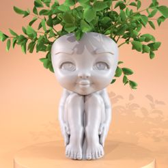 BF3FAF94-1258-46B6-A2B4-487DA5E9F03A.jpeg 3D-Datei VASE-BLUMENTOPF 'SÜSSES BABY'・Modell zum Herunterladen und 3D-Drucken