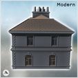 5.jpg Modern multi-story building with tiled roof and multiple chimneys (17) - Modern WW2 WW1 World War Diaroma Wargaming RPG Mini Hobby
