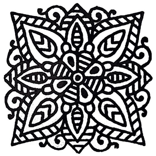 Fabric Stamp 4sd Flower 3D model