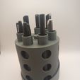 IMG_20230501_115428_335.jpg STL file Gau-8 Avenger minigun desktop pen holder with secret compartment.・Template to download and 3D print
