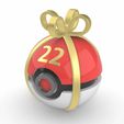 Number-22.jpg Pokeball Christmas Calendar Gift Box 1-24 Pokeballs