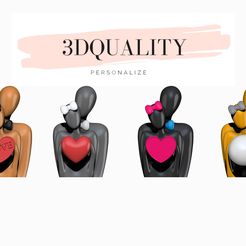 SDQUALITY STL file COUPLE, CASAL NAMORADOS・3D print design to download, daianamesteves