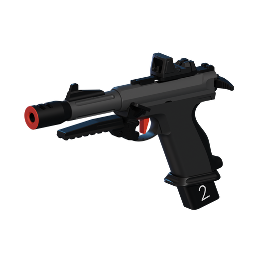 Airsoft AAP-01 Racegun custom parts v1 (rmr mount, compensator, backstrap, etc) 3D model