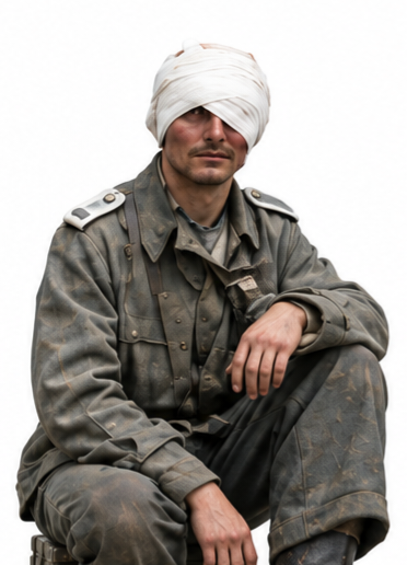 Wounded German Soldier