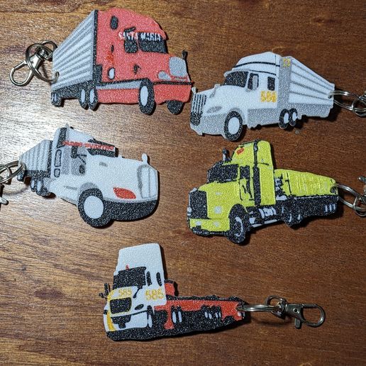 🚚 Truck Keychain / Trailers Keychains BAMBU LAB・Archivo 3MF Gratis para ...