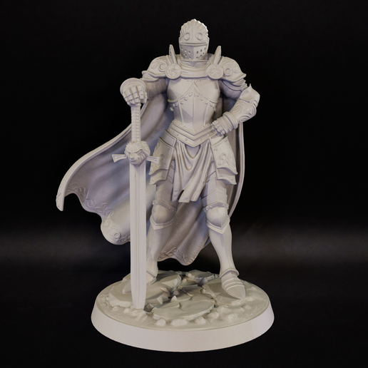 Female Knight Tabletop – 32mm Fantasy Miniature STL for Resin Printing