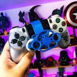 ps4.jpg Free STL file steering wheel PS4・3D printer design to download