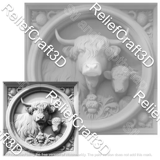 3D file highland cow2 🪙 ・3D print design to download・Cults