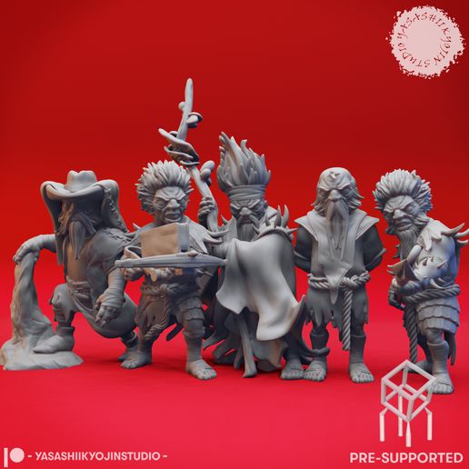 3D file Band of Derro - Tabletop Miniatures (Pre-Supported) 🎲 ・3D print ...
