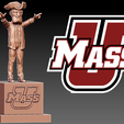 gghghm.png NCAA - UMass Minutemen football mascot statue - DECOR