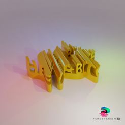 Preview01.jpg Fichier STL Forme de mot 3D - Hey Bitch・Plan imprimable en 3D à télécharger