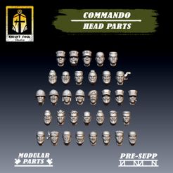 Commando-Head-Pack-A.jpg STL file Commando: Head Parts A・3D printable model to download