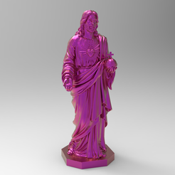 untitled.256.png Free STL file Jesus for remixes・3D printing design to download