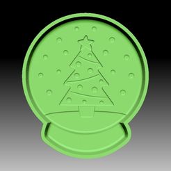 SnowGlobeTree-VACUUM-PIECE.jpg STL file SNOW GLOBE TREE BATH BOMB MOLD・3D print object to download