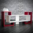 DSC_5223.jpg Modern TV Stand & TV Desk - Miniature Dollhouse Furniture. TV Desk 1:12 Scale. Perfect STL File for dollhouse TV Stand