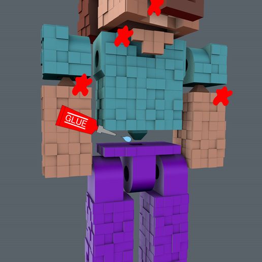 minecraft papercraft steve mini