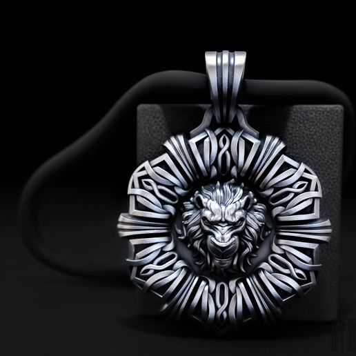 Lion Pendant 3D Model 3D model