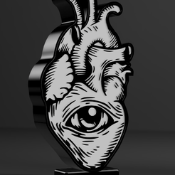 1.png STL file Heart Lamp・Template to download and 3D print, tweety35