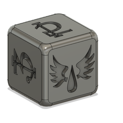 DA1.png Archivo STL Blood Angel D6 Dados Ira y Gloria・Plan de impresión en 3D para descargar
