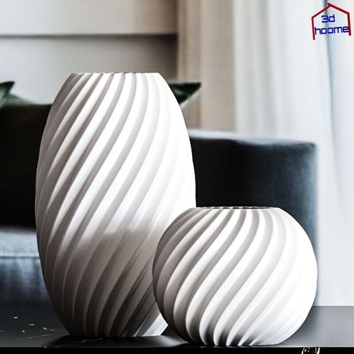 Dual Spiral Vases - 3D model önizlemesi