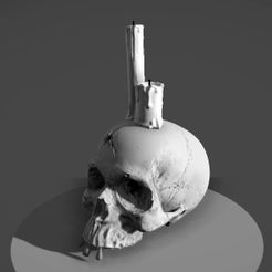 Skull_Candle_dm.jpg STL file Skull Candle・3D printing design to download