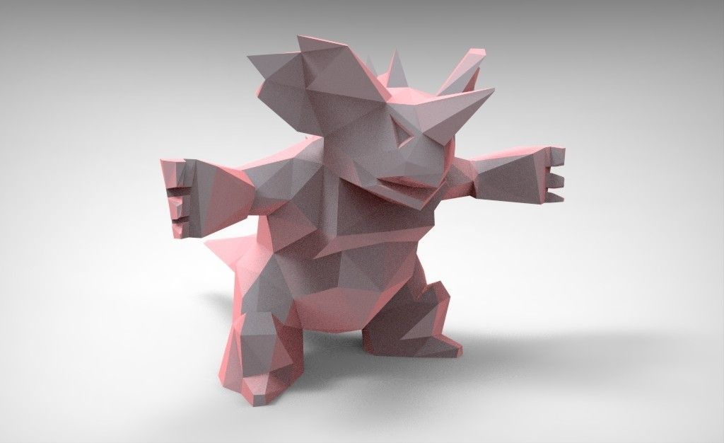 Download STL file NIDoKING LOW-POLY POKEMON • 3D printable design ・ Cults