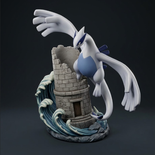 Lugia – Stormbound Lighthouse Diorama | Pokémon STL