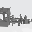 5.png Chinese Retro Grocery Stall 3D Print Model 3D model
