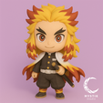 kyojuro.png Demon Slayer (Kimetsu no Yaiba) - Colección completa de Chibi Hashira y Demonios | Pack de 10 figuras 3D de personajes STL