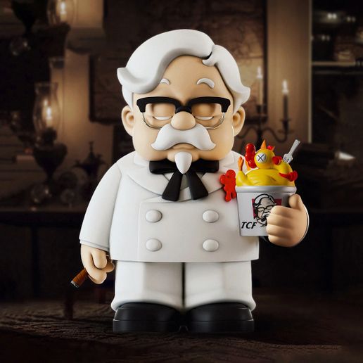 🐔 White Colonel Sanders The Chicken Father KFC toy・ STL File for