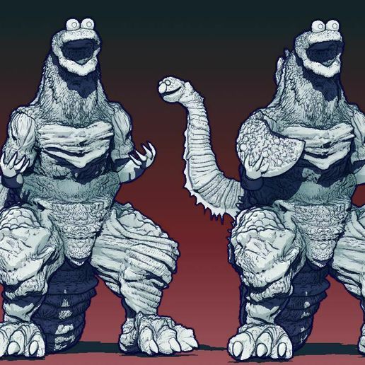 COOKIEZILLA FAN ART 3D model