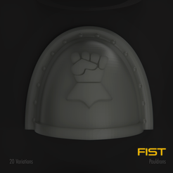 Fist1.png Download STL file Fist Space Marine Pauldron Pack • 3D printable object, hpbotha