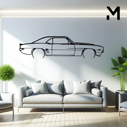 camaro-69.png Wall Silhouette: Chevrolet Set