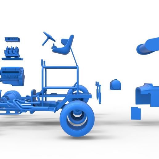 81.jpg Vintage Winged Supermodified stock car para Dirt girando Escala 1:25