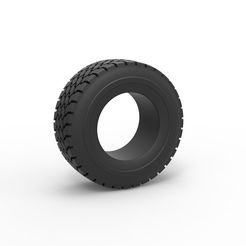 1.jpg 3D file Diecast truck tire 3 Scale 1:25・3D printable design to download