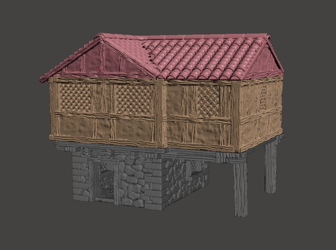 houselower11.JPG Archivo STL gratis Escala de 28mm Estilo Tudor Medieval Casa de Guerra / Edificio・Plan de la impresora 3D para descargar, BigMrTong