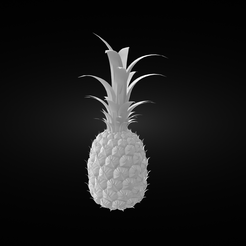 PineApple-render1.png Fichier STL Aplle de pin・Objet imprimable en 3D à télécharger
