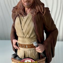 Quin-Gon Jinn Bust - Star Wars 3D Models - Tested and Ready for 3D printing