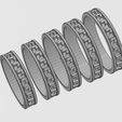 wf0.jpg Mexican notched pattern fashion band ring US size 6to10 3D print model