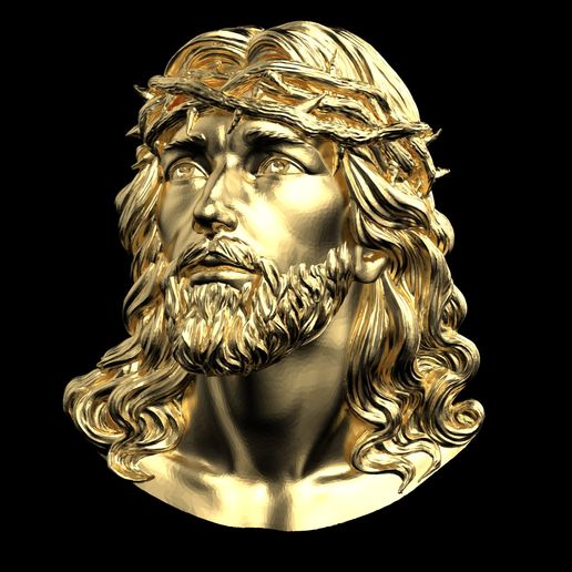 Jesus Head pendant 2 3D print model 3D model