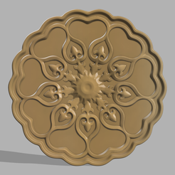 rosette-socket-wood-carving-cnc-3d-print-1.png Archivo STL roseta de muebles - zócalo de madera tallada cnc - impresión 3d - escena 3d・Diseño para descargar y imprimir en 3D