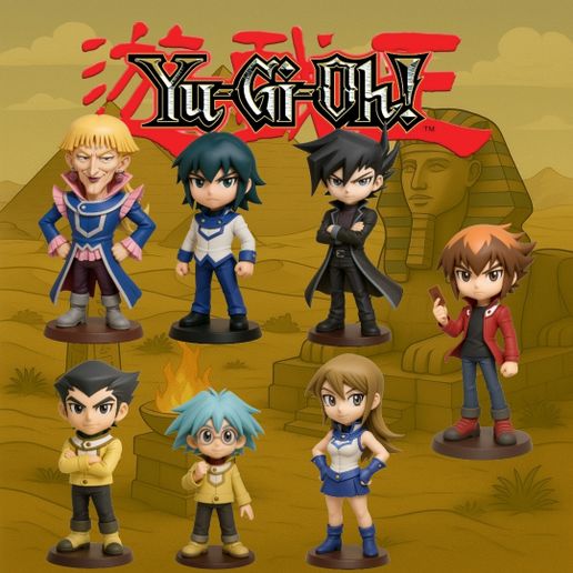🎲 Yu-Gi-Oh! GX - 7 Character Chibi Pack (3D Print Figures)・ STL