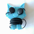 Capture d’écran 2017-02-27 à 09.57.22.png Free STL file Dog earphone cable organiser・Design to download and 3D print
