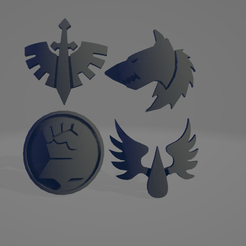 Thumb 2.png Fichier STL Les premières icônes des chapitres fondateurs des Space Marines sont moulées en " transferts durs ".・Design pour imprimante 3D à télécharger