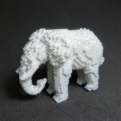 Capture d’écran 2017-04-12 à 11.11.44.png Free STL file Voxel Elephant V2・3D printer model to download