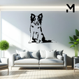 Border-collie-Body.png Wall silhouette - Dogs Body