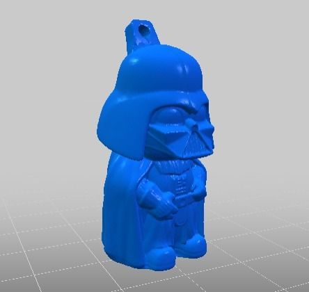 Darth_Vader_Keychain.png Free STL file Remixed Mini Darth Vader from itech3dp into Keychain・3D printable model to download, ToriLeighR
