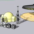 MG-LarsHome0003.jpg Star Wars Diorama Lars homestead for Action Fleet and MIcro Galaxy collection