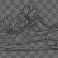 Capture-d'écran-2023-10-27-151819.png NIKE AIR FORCE ONE shoe with flower | WALL DECORATION, FRAME