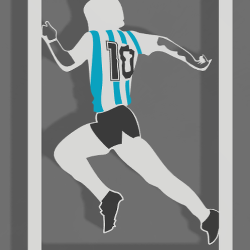 Maradona Picture Version 2 3D model